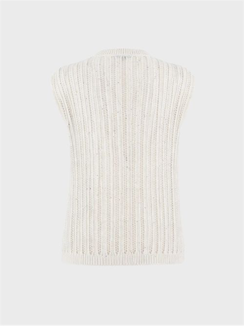 Cotton knit top with sequins ANTONELLI FIRENZE | 41771Q40811B1